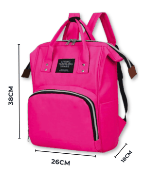 Imagen 2 del producto Mochila Maternal Bolso Pañalera Nylon Bebé Térmica e Impermeable Fuchsia
