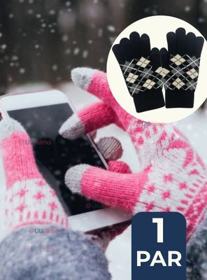 Guantes 20CM Táctil Lana Acrílica Adulto Colores Surtidos