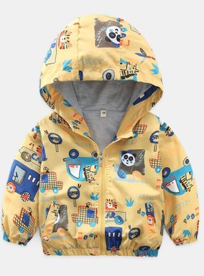 Cortaviento Impermeable Chaqueta Estampado Niño Y Bebé Jump Kids Yellow Panda