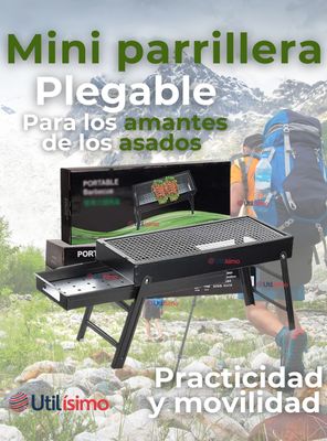 Imagen 2 del producto Mini Parrillera De Carbón Plegable Portátil de Acero Camping