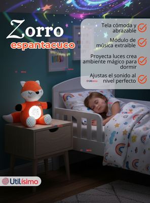 Imagen 2 del producto Peluche de Zorro Espantacuco Con Luz Y Sonido Para Bebé Niño Niña