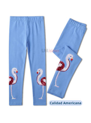 Imagen 2 del producto Calzas Niña Flamenco Azul Jump Kids 100% Algodón