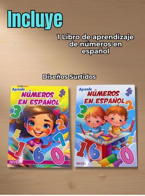 Imagen 2 del producto Libro De Aprendizaje Números En Español Educativo Diseños Surtidos