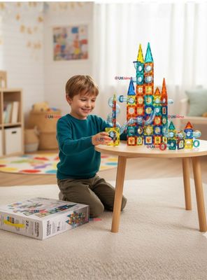 Juego Bloques De Construcción Magnéticos 3D de 97 Piezas para Niño o Niña