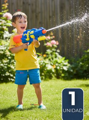 Pistola De Agua 500ml 45cm Colores Surtidos Juguete Lanza Agua para Niño o Niña