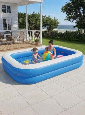 Piscina Inflable Rectangular 200x120x40 CM Color Azul