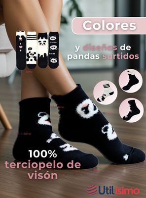 Imagen 2 del producto Pack 3 Calcetines Térmicos Y Suaves Terciopelo de Visón Niña Surtido