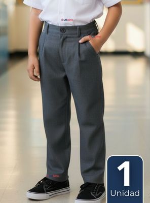 Pantalón Escolar Colegio Clásico Color Gris para Niños