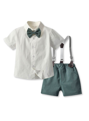 Conjunto de vestir con corbatín y pantalón corto Niño 3 a 7 años Light Green