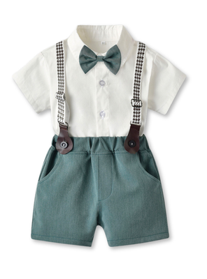Imagen 2 del producto Conjunto de vestir con corbatín y pantalón corto Niño 3 a 7 años Light Green
