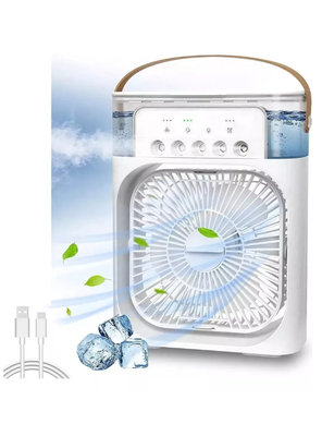 Imagen 2 del producto CLIMATIZADOR PORTÁTIL FRÍO 4 EN 1 VENTILADOR HUMIFICADOR ENFRIADOR LAMPARA LED 220V USB