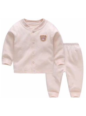 Set 2 Piezas Pijama Unisex Oso Beige Jump Kids 100% Algodón