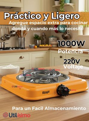 Imagen 2 del producto Cocina Eléctrica Portátil 1 Plato 1000W de Potencia Color Naranja