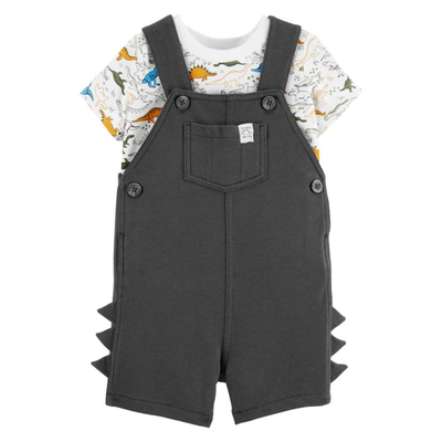 Set 2 Piezas Jardinera Bebé Niño Dinosaurios