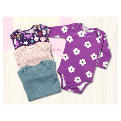 Imagen 2 del producto Pack 4 Bodys Tedmimak Niña Manga Larga Honguitos