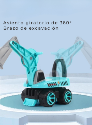 Imagen 2 del producto Correpasillo infantil estilo Camión Excavadora Niño Turquesa