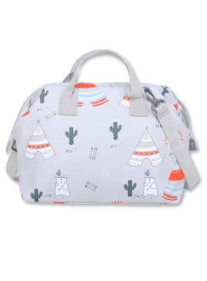 Bolso Maternal Pañales Oxford 31cm Pañalera Portátil Multifuncional Light Gray Bear