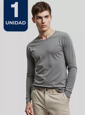 Imagen 1 del producto Camiseta Bambú Manga Larga Primera Capa Hombre Polera Surtido