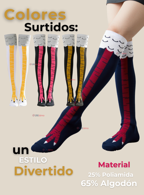Imagen 2 del producto Pack 3 Calcetines Pata de Gallina Mujer Largos Colores Surtidos
