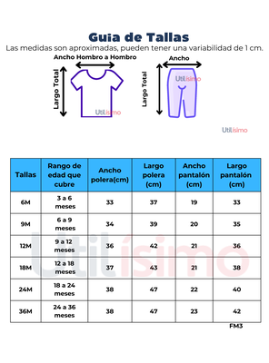 Imagen 2 del producto Set 2 Piezas Conjunto Bebe Niña Tedmimak Verano 100% Algodón Bluish Flower