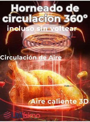 Imagen 2 del producto Freidora De aire Ventana De Vidrio 12 Litros 1700W de Potencia Premiun