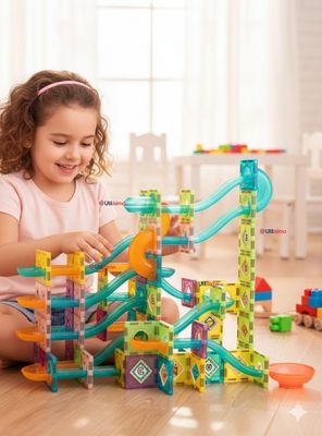 Pista Armable Bloques Magnético 3D 160 Piezas para Niño o Niña