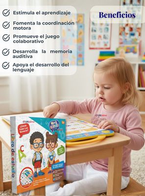 Imagen 2 del producto Libro Didáctico Interactivo con Aprendizaje Bilingüe Juguete Para Niños