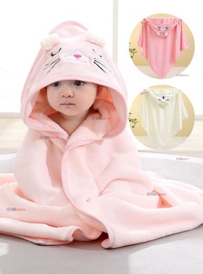 Toalla de Bebé Con Capucha Animales Surtidos Niña