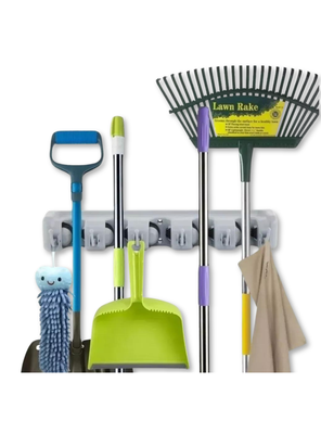 Imagen 2 del producto Soporte Colgador Organizador Escobas Multiuso