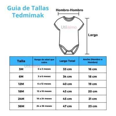 Imagen 2 del producto Pack 5 Bodies Manga Corta Tedmimak Love The Sunshine 100% Algodón