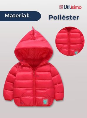 Imagen 2 del producto Parka Dinosaurio Con Capucha Manga Larga Niño Jump Kids Rojo Dinosaurio