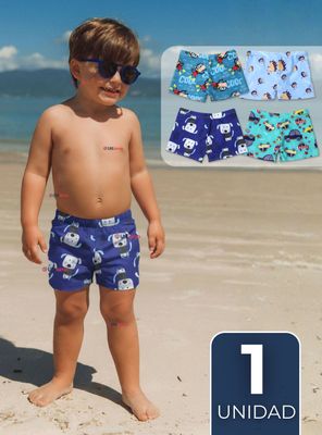 Short De Playa Para Niños Traje De Baño Pantalón Corto en Diseños Surtidos