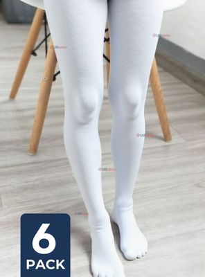 Pack 6 Ballerina Panty Primera Capa Blancas Niñas Fiestas Patrias