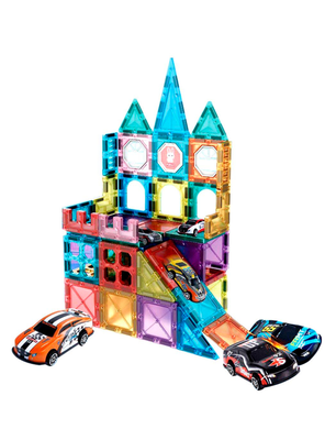 Imagen 2 del producto Bloques magnéticos 66 Pieza Pista de Carrera Para Niño