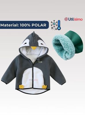 Imagen 2 del producto Chaqueta Polar Manga Larga Con Capucha Niño y Niña Jump Kids