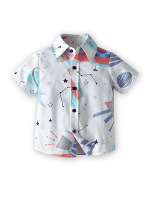 Imagen 2 del producto Conjunto de Vestir con Pantalón y Tirantes Bebé Niño 9 meses a 6 años Cosmic Sky