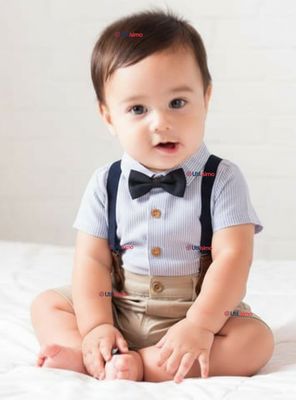 Conjunto de Vestir con Tirantes Camisa Short Algodón Bebes