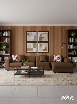 Imagen 2 del producto Sofá Seccional Derecho 5 Cuerpos XL Con Resorte Estructural Palazzo Chenille 