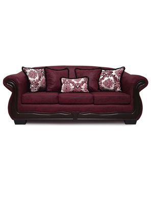 Sofá Con Resorte Estructural 4 Cuerpos Grand Búfalo Envejecido Burdeo Versión PREMIUM