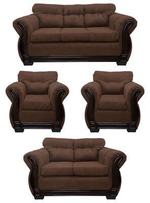 Living Con Respaldo Confortable 7 Personas Taurus 3+2+1+1 Chenille