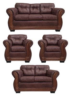 Living Con Respaldo Confortable 7 Personas Taurus 3+2+1+1 Envejecido X