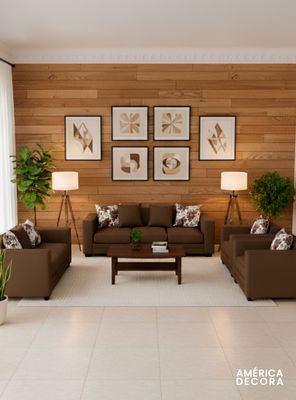 Imagen 2 del producto Living 9 Cuerpos 4+3+1+1 XL Con Resorte Estructural Palazzo Chenille