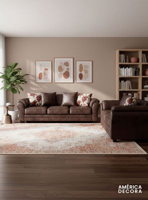 Imagen 2 del producto Living 7 Cuerpos 4+3 XL Con Resorte Estructural Grandón Envejecido