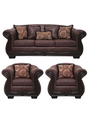 Living Con Resorte Estructural 6 Cuerpos 4+1+1 Grand Búfalo Envejecido Versión PREMIUM