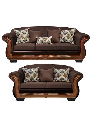 Imagen 1 del producto Living Con Resorte Estructural 7 Cuerpos Búfalo 4+3 Chenille+PU X