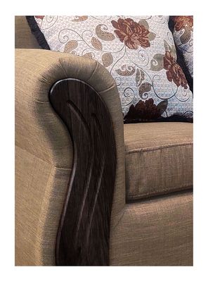 Imagen 2 del producto Sofá Con Resorte Estructural 3 Cuerpos Eleonor Tela Lisa