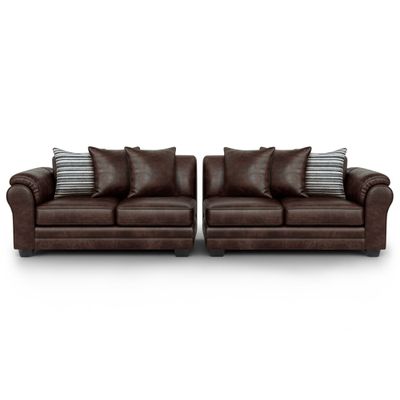 Sofá Seccional 5 Cuerpos XL Con Resorte Estructural Grandón Envejecido