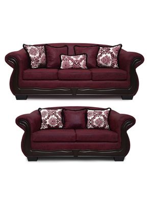 Living Con Resorte Estructural 7 Cuerpos 4+3 Grand Búfalo Envejecido Burdeo Versión PREMIUM