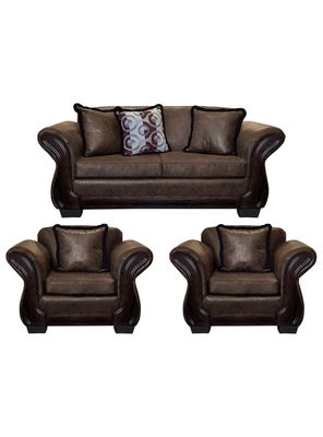 Living Con Resorte Estructural 4 Cuerpos 2+1+1 Palermo Envejecido Premium