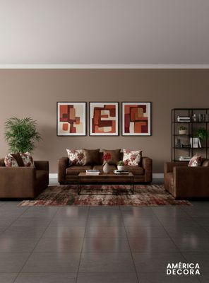 Imagen 2 del producto Living 8 Cuerpos 4+3+1 XL Con Resorte Estructural Palazzo Envejecido